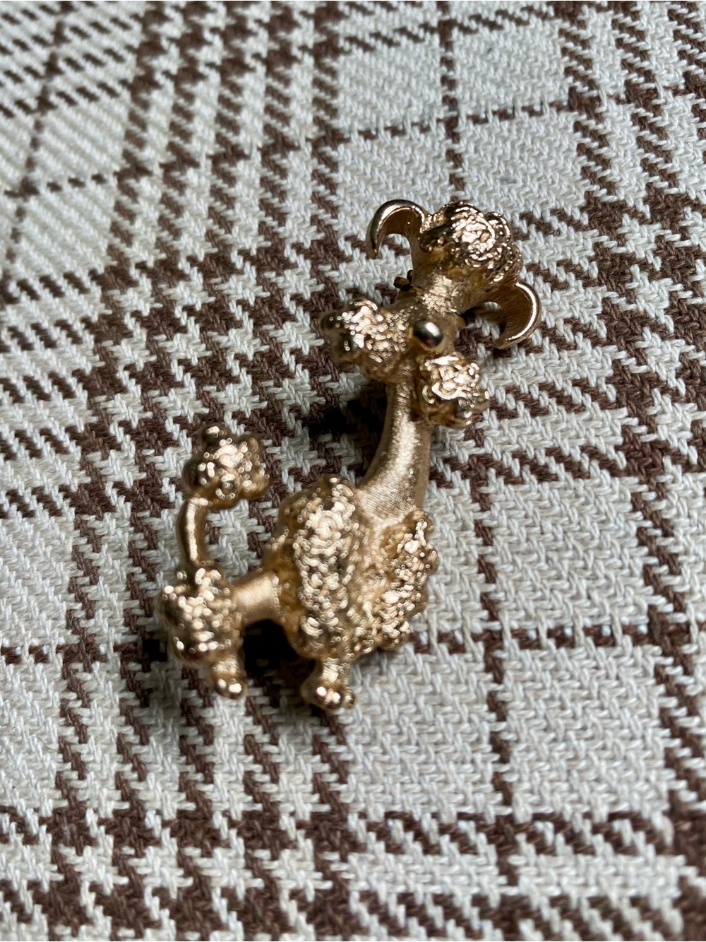 Avon Gold Poodle Figurine Decorative Accent